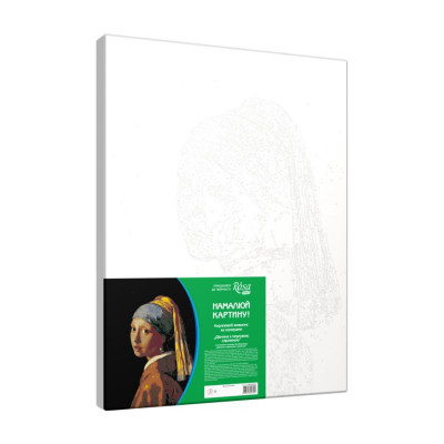 Дівчина з перловою сережкою, акрилова картина за номерами, набір Rosa Start