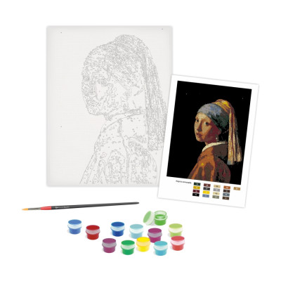 Дівчина з перловою сережкою, акрилова картина за номерами, набір Rosa Start