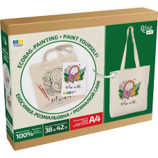 Экосумка-раскраска с красками по ткани, Music is Life, 38х42 см, набор ROSA Talent Экосумка-раскраска с красками по ткани, Music is Life, 38х42 см, набор ROSA Talent