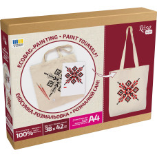Экосумка-раскраска с красками по ткани, Вышиванка, 38х42 см, набор ROSA Talent Экосумка-раскраска с красками по ткани, Вышиванка, 38х42 см, набор ROSA Talent