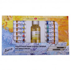 Набір олійних фарб, 12 кольорів по 18 мл., Ладога 1241967 Невська Палітра Набір олійних фарб, 12 кольорів по 18 мл., Ладога 1241967 Невська Палітра