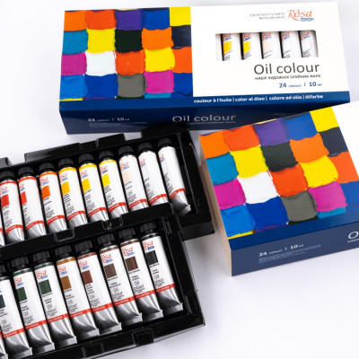 Олійні фарби художні, набір 24*10 мл. Rosa 131011