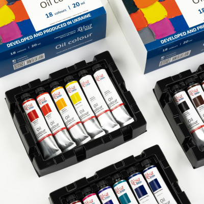Олійні фарби художні, набір 18*20 мл. Rosa 131014