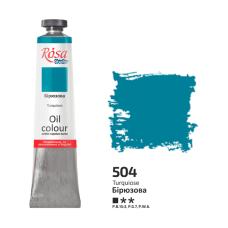 Бірюзова олійна фарба,  45 мл., 504 ROSA Studio