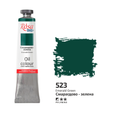 Изумрудно-зеленая масляная краска, 45 мл., 523 ROSA Studio Изумрудно-зеленая масляная краска, 45 мл., 523 ROSA Studio