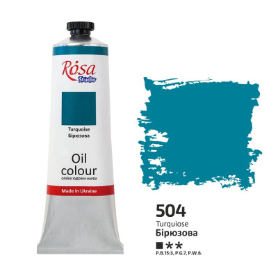 Фарба олійна Бірюзова, 100 мл. ROSA Studio
