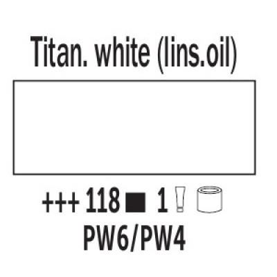 Білила титанові (на лляній олії) (118), олійна фарба 40 мл., Van Gogh