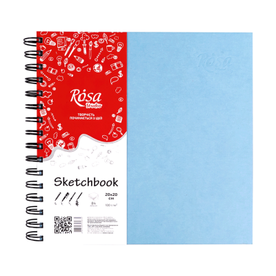 Блокнот для графики 20х20 см. 84л., ROSA 165016