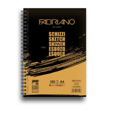 Альбом для эскизов, A4 (21х29,7см), 120 л., 90 г/м2, на спирали, Schizzi Sketch Fabriano Альбом для эскизов, A4 (21х29,7см), 120 л., 90 г/м2, на спирали, Schizzi Sketch Fabriano