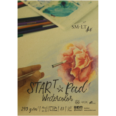 Cклейка акварельная 240гм2, A3 SMILTAINIS 3AS20240