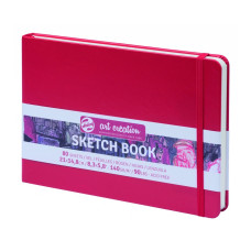 Блокнот А5, для рисунка и графики, 80 листов, 140 г/м2, красный, Art Creation Royal Talens