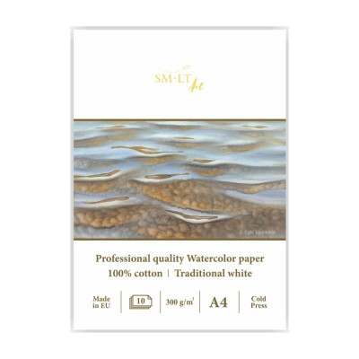 Cклейка акварельная 300гм2, A4 SMILTAINIS AS10300PRO