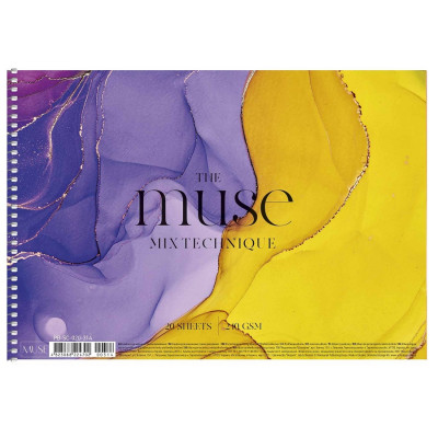 Альбом для смешанных техник рисования, A4, 20л., 240г/м2, MUSE Школярик