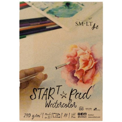Бумага акварельная, 20л., 240гм2, A4, ST AS20240