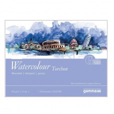 Склейка для акварелі, 18*24 см., 10 л, 270 г/м2, GAMMA Watercolour Torchon (папір Fabriano) Склейка для акварелі, 18*24 см., 10 л, 270 г/м2, GAMMA Watercolour Torchon (папір Fabriano)