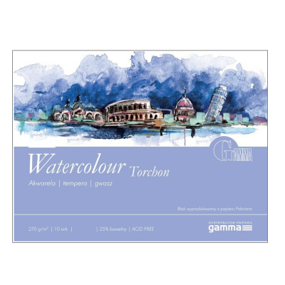Склейка акварельна 270гм2, 18x24см GAMMA Fabriano W2701824K10