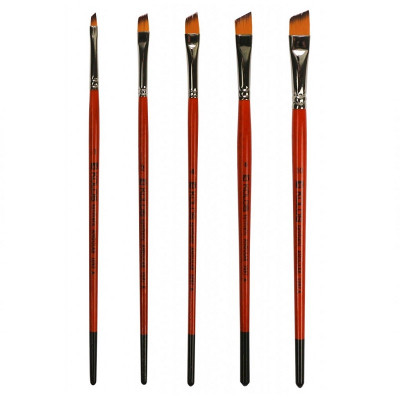 Синтетика кутова, № 2, KOLOS 1097А Carrot, коротка ручка, художній пензель