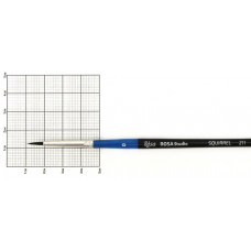 Білка кругла, № 0, ROSA Studio 211, коротка ручка, художній пензель Білка кругла, № 0, ROSA Studio 211, коротка ручка, художній пензель