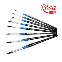 Білка кругла, № 3, ROSA Studio 211, коротка ручка, художній пензель