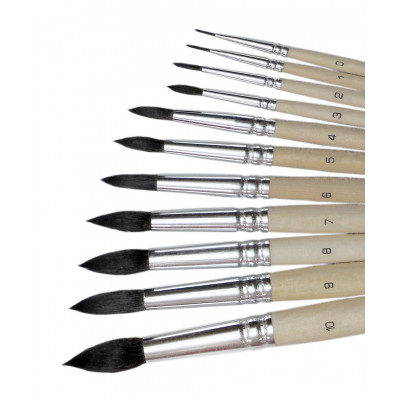 Білка кругла (імітація), № 3, Roubloff 2F10, коротка ручка, художній пензель