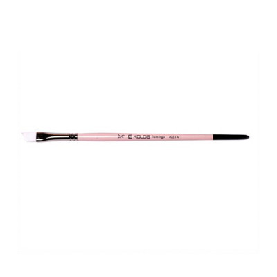 Синтетика кутова, № 1/4, KOLOS 1023A Flamingo, коротка ручка, художній пензель Синтетика кутова, № 1/4, KOLOS 1023A Flamingo, коротка ручка, художній пензель