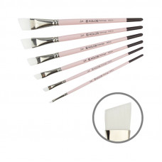 Синтетика кутова, № 1/8, KOLOS 1023A Flamingo, коротка ручка, художній пензель