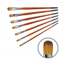 Синтетика овальна, № 2, KOLOS 1097FR Carrot, коротка ручка, художній пензель