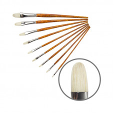 Щетина овальна, № 1, KOLOS 2023FR Grace, довга ручка, художній пензель