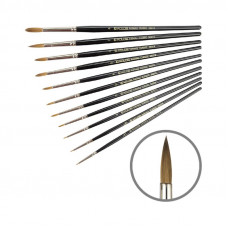 Колонок круглий, № 000, KOLOS 3007R Classic, коротка ручка, художній пензель Колонок круглий, № 000, KOLOS 3007R Classic, коротка ручка, художній пензель