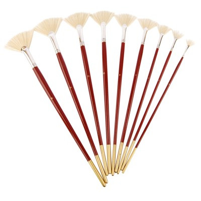 Щетина віялова, № 10, KOLOS 6007, довга ручка, художній пензель