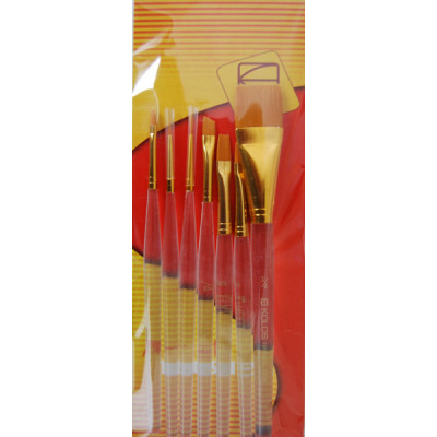 Набір пензлів, 7 шт., синтетика різних форм і розмірів, KOLOS 7016