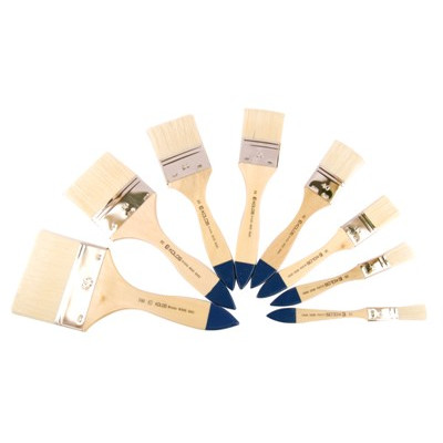 Щетина флейц, № 15, KOLOS 8043 Wide, коротка ручка, художній пензель