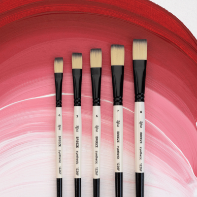 Пензель плоский №3 з ворсу синтетики 1226F-3