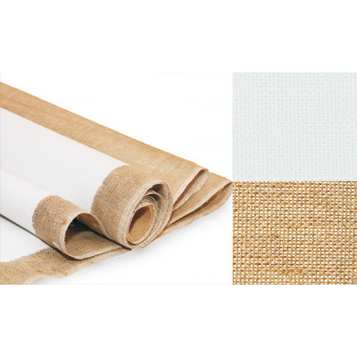 Полотно в рулоні, 2x3 м, крупне зерно, 690 г / м2, ЛЬОН, акриловий грунт Полотно в рулоні, 2x3 м, крупне зерно, 690 г / м2, ЛЬОН, акриловий грунт
