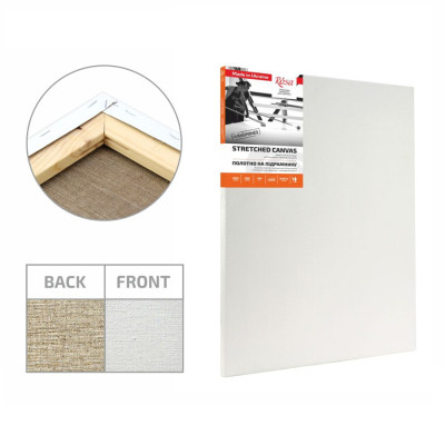 50х60 см, ЛЬОН, середнє зерно, акриловий ґрунт, Полотно на підрамнику ROSA Gallery