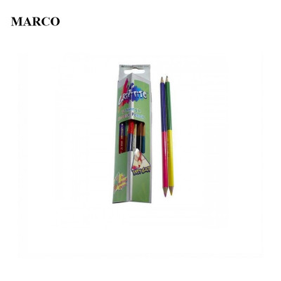 Набір двосторонніх тригранних олівців, 12шт. - 24 кольори, Marco 9101-12CB Набір двосторонніх тригранних олівців, 12шт. - 24 кольори, Marco 9101-12CB