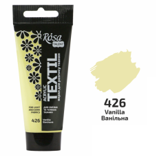 Ванильная акриловая краска для тканей, 60 мл., ROSA Talent