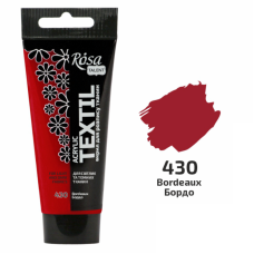 Бордо акриловая краска для тканей, 60 мл., ROSA Talent
