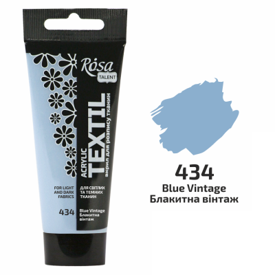 Краска для ткани Роса Голубая винтаж 263460434