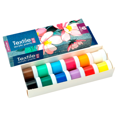 Краска по ткани, набор 12*10 мл. Артео 13002