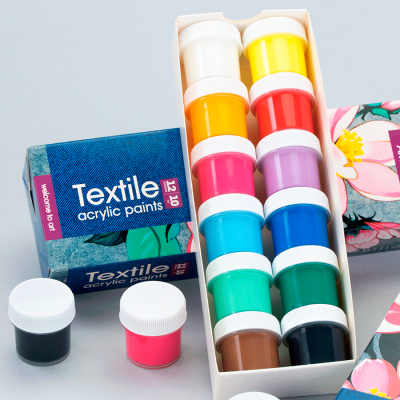 Краска по ткани, набор 12*10 мл. Артео 13002