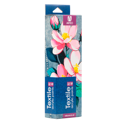 Краска по ткани, набор 12*10 мл. Артео 13002