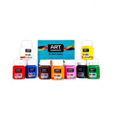 Акриловые краски по ткани, набор 9x20 мл., МАМВО