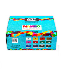 Набор акриловых красок по ткани, 12 цветов по 20 мл., МАМВО ART Kompozit Набор акриловых красок по ткани, 12 цветов по 20 мл., МАМВО ART Kompozit