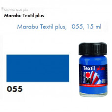 Ультрамарин акриловая краска Marabu, 15 мл, для темных тканей и кожи 171539055