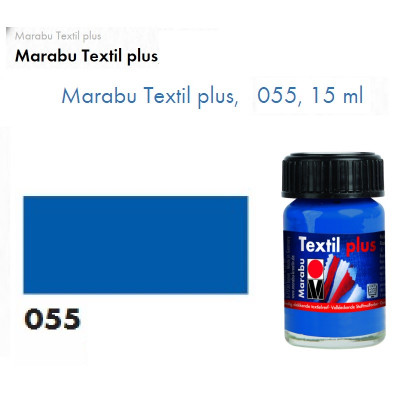 Ультрамарин акриловая краска Marabu, 15 мл, для темных тканей и кожи 171539055