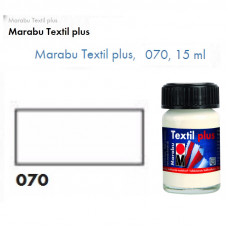 Белая акриловая краска Marabu, 15 мл, для темных тканей и кожи 171539070