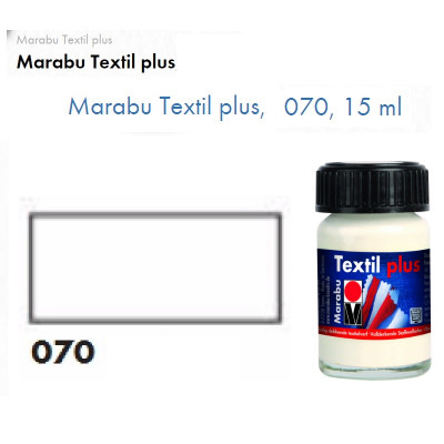 Белая акриловая краска Marabu, 15 мл, для темных тканей и кожи 171539070