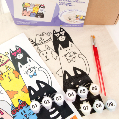 Сумка-шопер Кошечки, набор для творчества ROSA