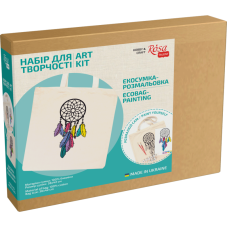 Экосумка с красками по ткани, Ловец снов, 38х42 см., набор ROSA Talent Экосумка с красками по ткани, Ловец снов, 38х42 см., набор ROSA Talent